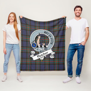 Fletcher von Dunans Clan Abzeichen Tartan Kariert Fleecedecke
