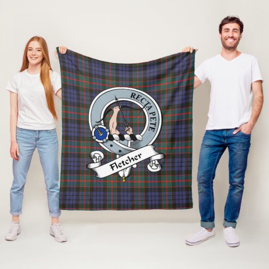 Fletcher von Dunans Clan Abzeichen Tartan Kariert Fleecedecke (Beispiel)