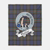 Fletcher von Dunans Clan Abzeichen Tartan Kariert Fleecedecke (Vorderseite)