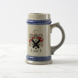 Fletcher Wappen Stein / Fletcher Crest Stein Bierglas