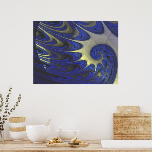 Fleur 2 Abstrakt Art Poster (Küche)