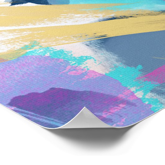 Fleur // Abstrakte Malerei Poster (Ecke)