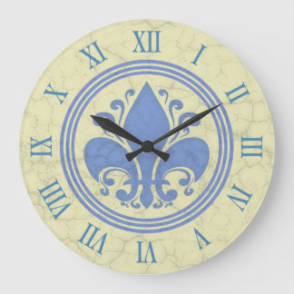 Fleur de Antique Große Wanduhr