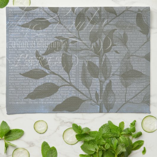 Fleur de Bleu I Geschirrtuch (Gefaltet)