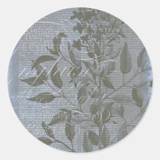 Fleur de Bleu I Runder Aufkleber (Vorderseite)