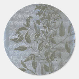 Fleur de Bleu I Runder Aufkleber