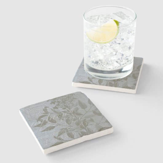 Fleur de Bleu I Steinuntersetzer (Seitenansicht)