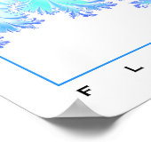 Fleur de Croix - Aqua Poster (Ecke)