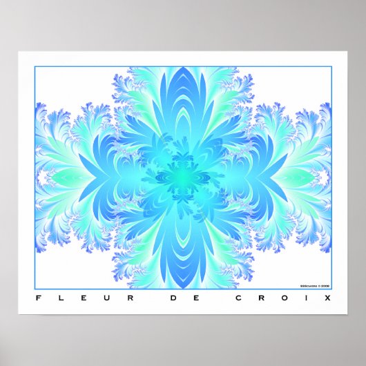 Fleur de Croix - Aqua Poster (Vorne)