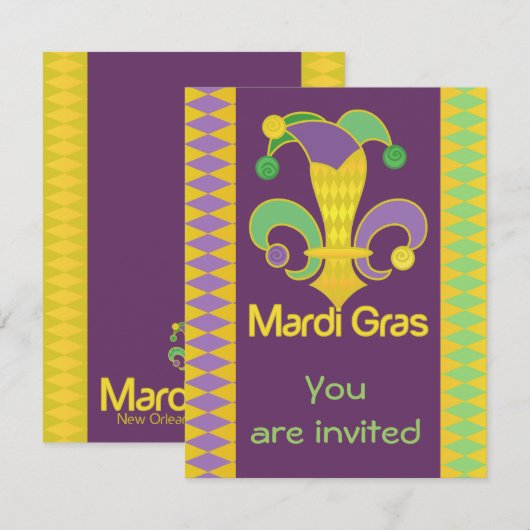 Fleur de Jester Einladung (Vorne/Hinten)