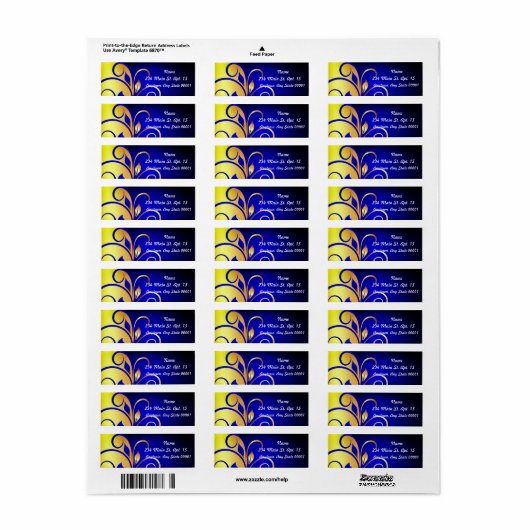 Fleur de Lei Custom Address Labels (Vorne)