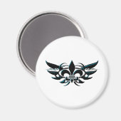 Fleur De Li (Flügel) Magnet (Vorderseite/Rückseite)