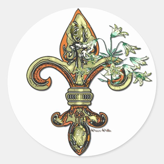Fleur De Li Sticker (Vorderseite)
