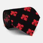 Fleur De Lis 1 Rot Krawatte (Gerollt)