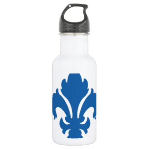Fleur De Lis 2 Glänzendes Blau Trinkflasche