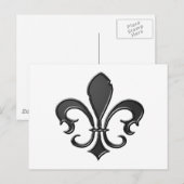 Fleur-de-Lis-2 Postkarte (Vorne/Hinten)