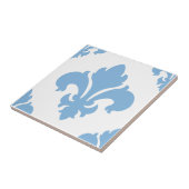 Fleur De Lis 2 Ruhig Blau Fliese (Seite)