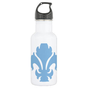 Fleur De Lis 2 Sanftes Blau Trinkflasche