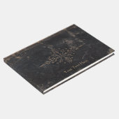 Fleur-de-lis Antikes Leder Gästebuch (Ecke)
