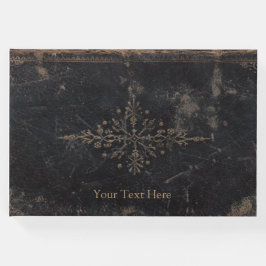 Fleur-de-lis Antikes Leder Gästebuch