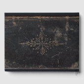 Fleur-de-lis Antikes Leder Gästebuch (Rückseite)