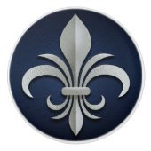 Fleur-De-Lis - Art Deco Keramikknauf (Vorderseite)