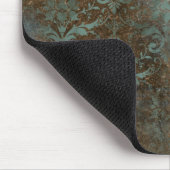 Fleur De Lis auf einem rostigen Hintergrund Mousepad (Ecke)