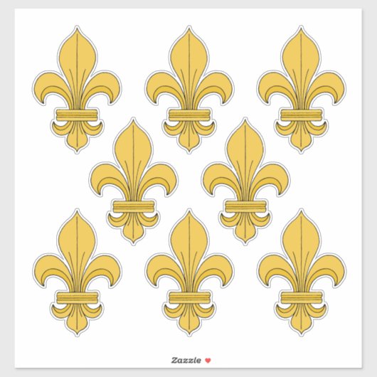 Fleur-de-lis Aufkleber (Blatt)