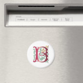 Fleur-de-lis B Monogramm Magnet (In Situ (Geschirrspüler))