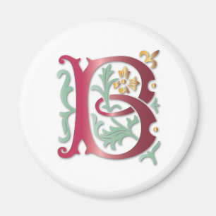 Fleur-de-lis B Monogramm Magnet