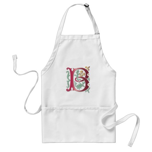Fleur-de-lis B Monogramm Schürze (Vorne)