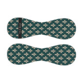 Fleur de Lis, Beige auf Grün, Royal, Ihr Name Baseball (Paneele)