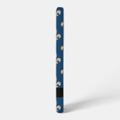 Fleur de Lis, Beige on Navy Blue, Royal, Your Name Samsung Galaxy Hülle (Linke Seite)