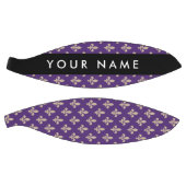 Fleur de Lis, Beige on Purple, Royal, Your Name Basketball (Panele)