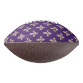 Fleur de Lis, Beige on Purple, Royal, Your Name Football (Gedreht 90)