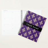 Fleur de Lis, Beige on Purple, Royal, Your Name Planer (Anzeige)