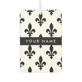 Fleur de Lis, Black on White, Black, Your Name Autolufterfrischer