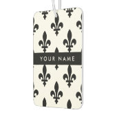 Fleur de Lis, Black on White, Black, Your Name Autolufterfrischer (Links)