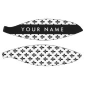 Fleur de Lis, Black on White, Black, Your Name Basketball (Panele)