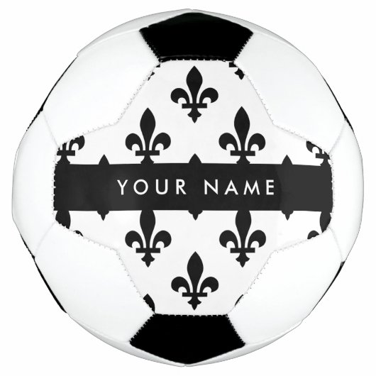 Fleur de Lis, Black on White, Black, Your Name Fußball (Vorderseite)