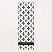 Fleur de Lis, Black on White, Black, Your Name Yogamatte (Vorderseite)