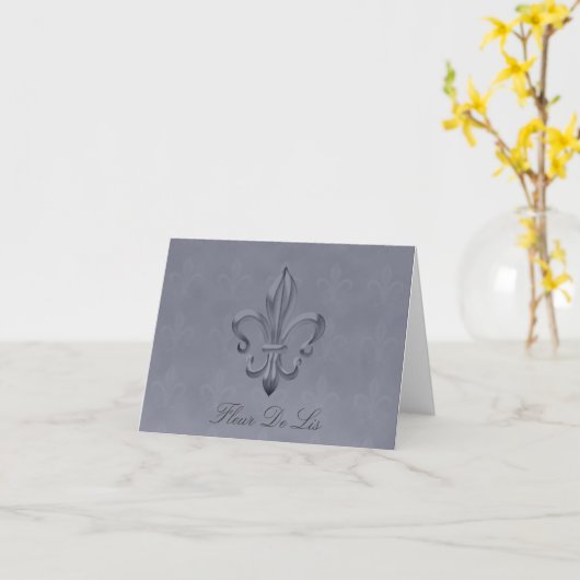 Fleur de lis BLANK Note Karte (Gelbe Blume)