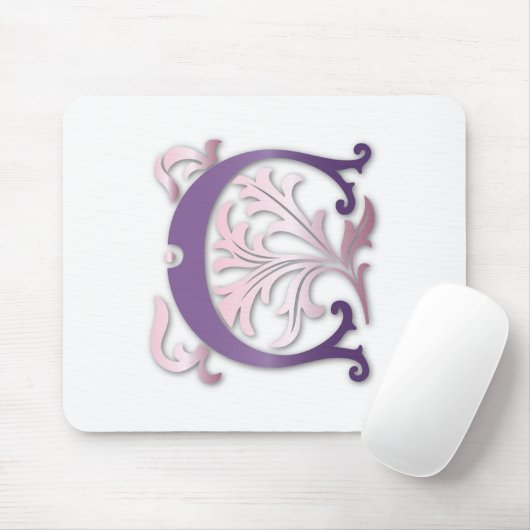 Fleur-de-lis-C-Monogramm Mousepad (Mit Mouse)