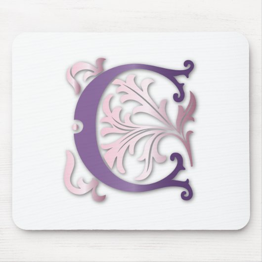 Fleur-de-lis-C-Monogramm Mousepad (Vorne)