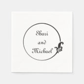 Fleur-de-Lis-Circle-Monogramm Serviette (Vorderseite)