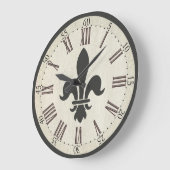 Fleur de Lis Clock Große Wanduhr (Winkel)