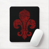 fleur-de-lis-cracked_red mousepad (Mit Mouse)
