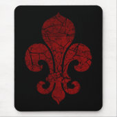 fleur-de-lis-cracked_red mousepad (Vorne)