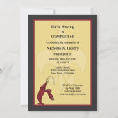 Fleur de Lis Crawfish Boil Graduation Invitation Einladung (Rückseite)