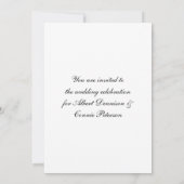 Fleur-de-lis D Monogramm Einladung (Rückseite)